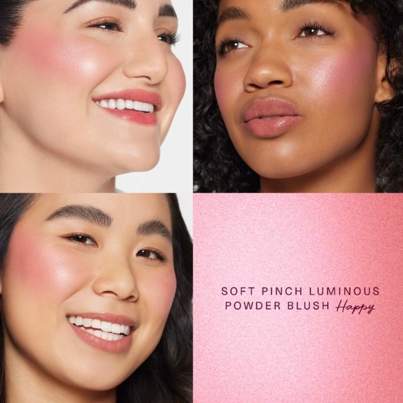 Rare Beauty Soft Pinch Luminous Powder Blush: Happy (Cool Pink), .098oz, NIB - Picture 2 of 8